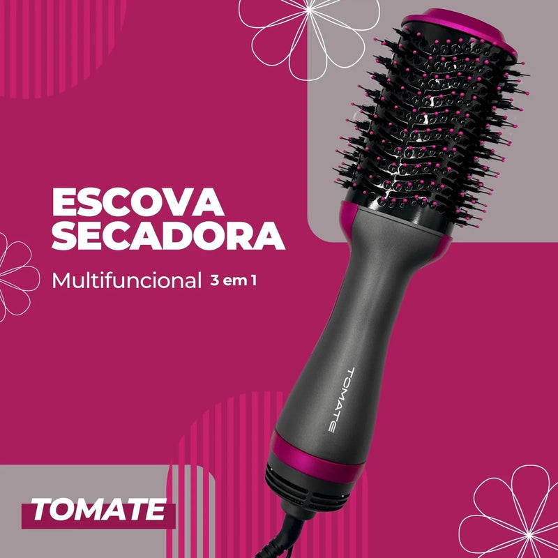 Escova Secadora 3 em 1  - Modelagem, Secagem e Estilo em Minutos