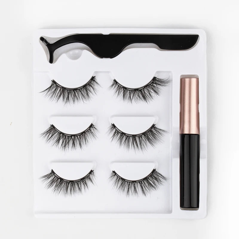 Kit 3 Pares Cílios Magnéticos 3D Mink Eylashes [ Pague 1 Leve 3]