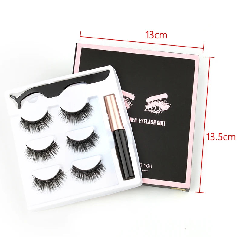 Kit 3 Pares Cílios Magnéticos 3D Mink Eylashes [ Pague 1 Leve 3]