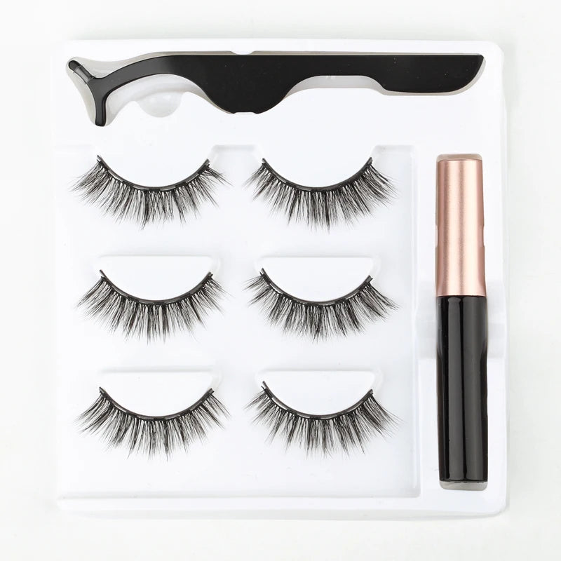 Kit 3 Pares Cílios Magnéticos 3D Mink Eylashes [ Pague 1 Leve 3]